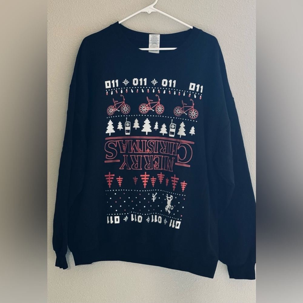 Stranger Things Upside Down Christmas Sweatshirt … - image 1